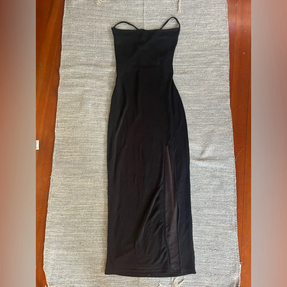 Hello Molly Black Midi Shimmer Evening Formal Dress - Picture 2 of 6